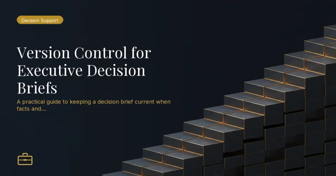 Version Control for Executive Decision Briefs