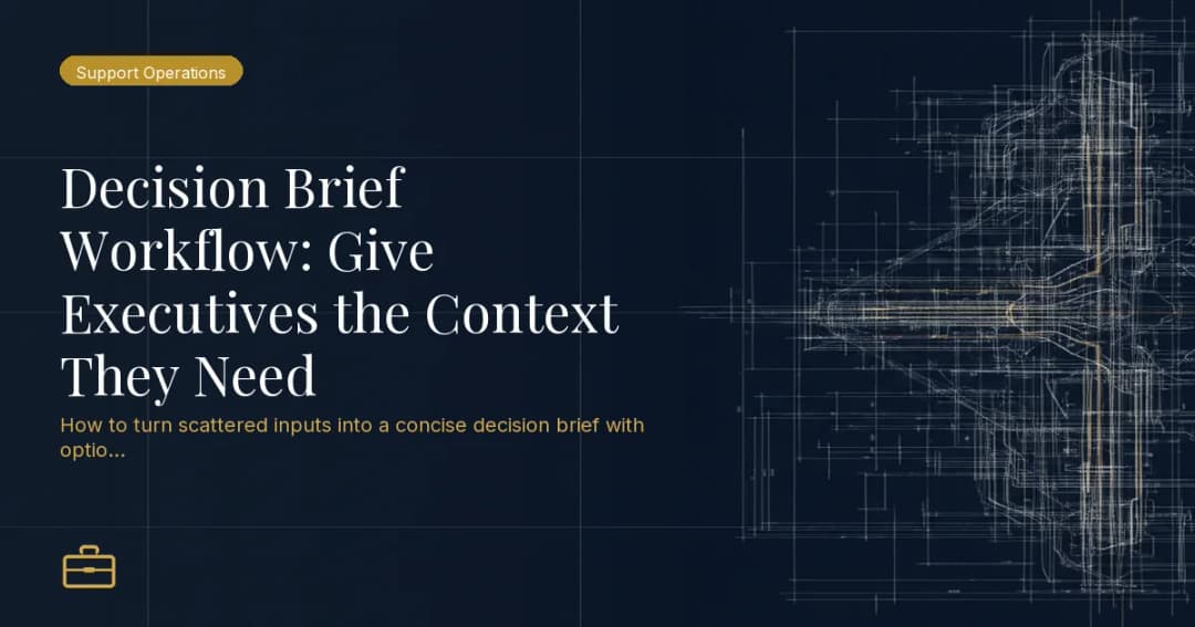 Decision Brief Workflow: Give Executives the Context They Need