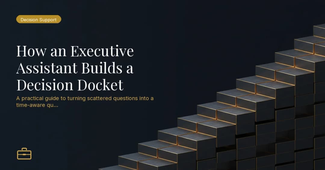 How an Executive Assistant Builds a Decision Docket