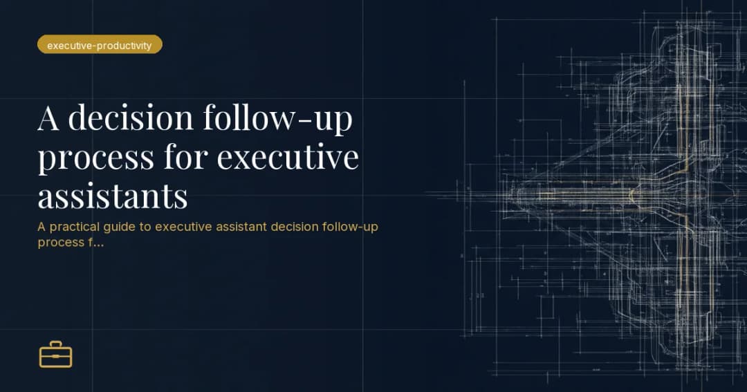 A decision follow-up process for executive assistants