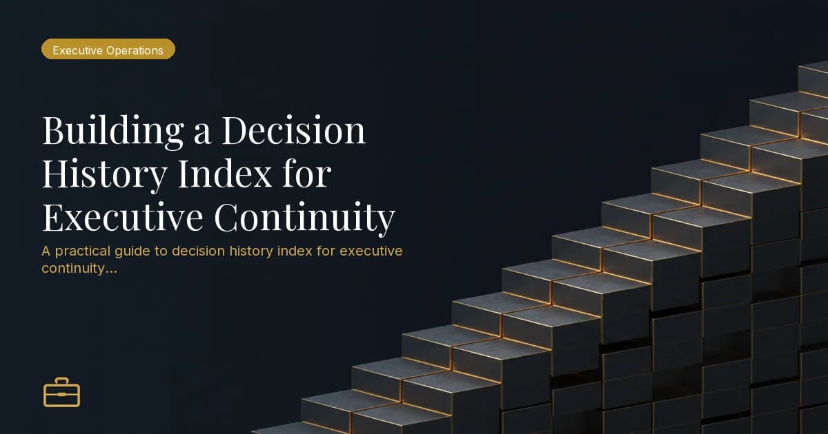 Building a Decision History Index for Executive Continuity