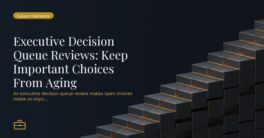Executive Decision Queue Reviews: Keep Important Choices From Aging