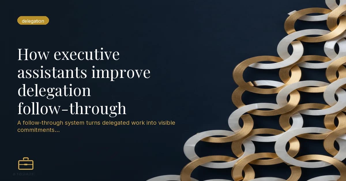 How executive assistants improve delegation follow-through