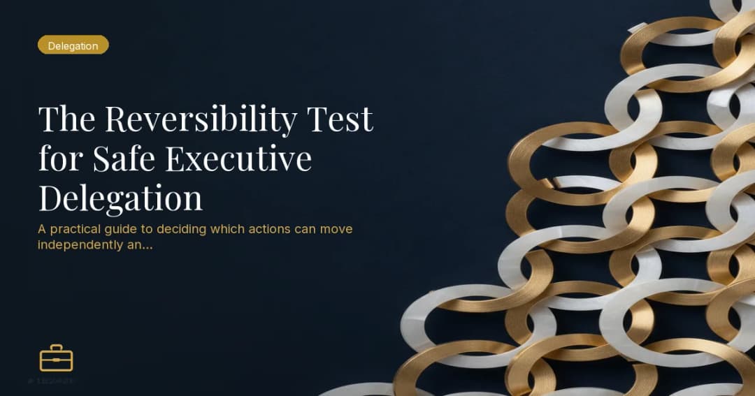 The Reversibility Test for Safe Executive Delegation