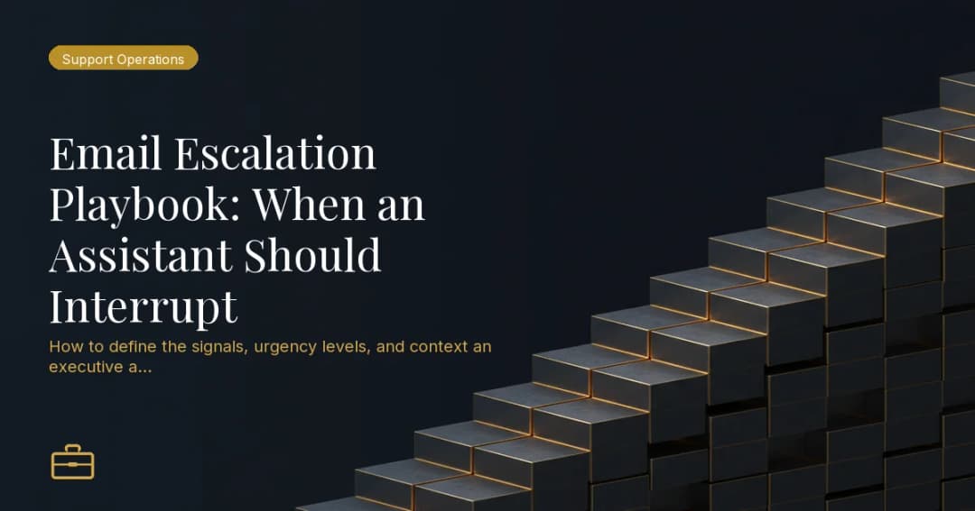 Email Escalation Playbook: When an Assistant Should Interrupt