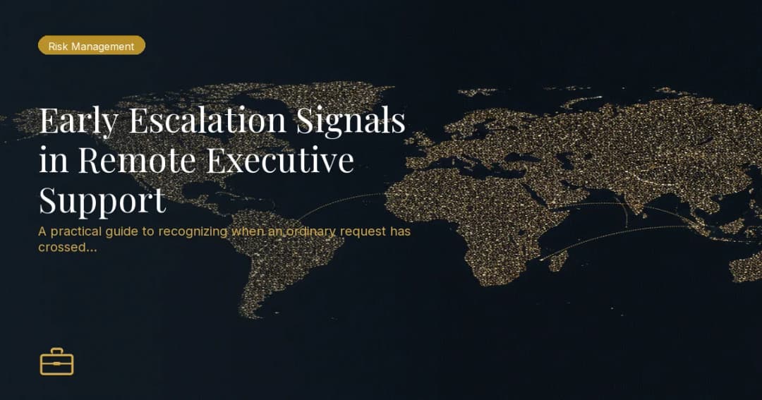 Early Escalation Signals in Remote Executive Support