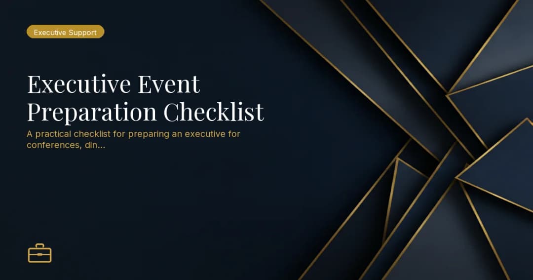 Executive Event Preparation Checklist
