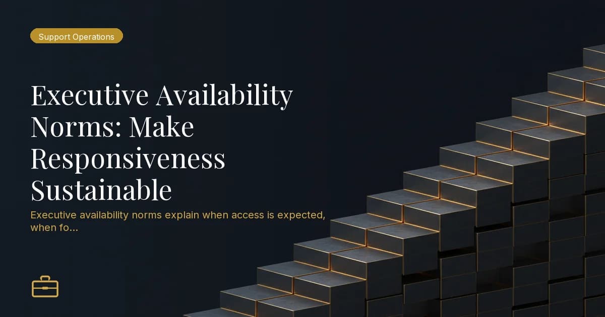 Executive Availability Norms: Make Responsiveness Sustainable