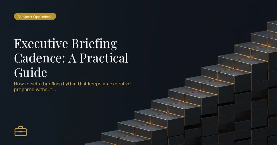 Executive Briefing Cadence: A Practical Guide