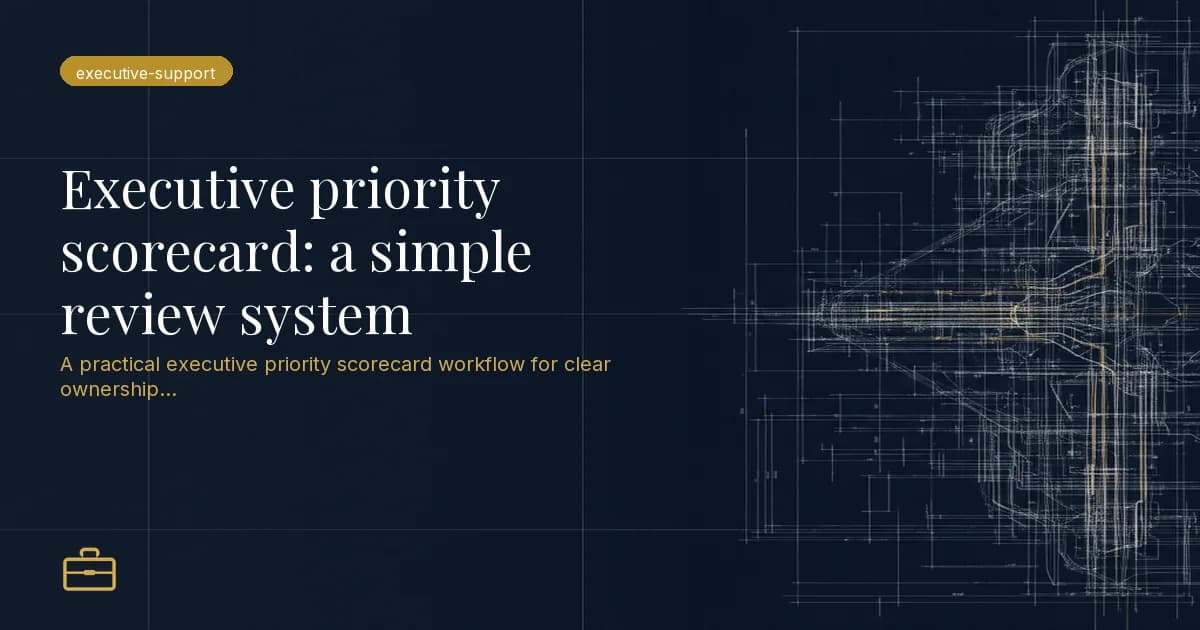 Executive priority scorecard: a simple review system