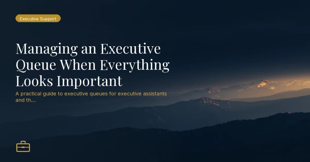 Managing an Executive Queue When Everything Looks Important