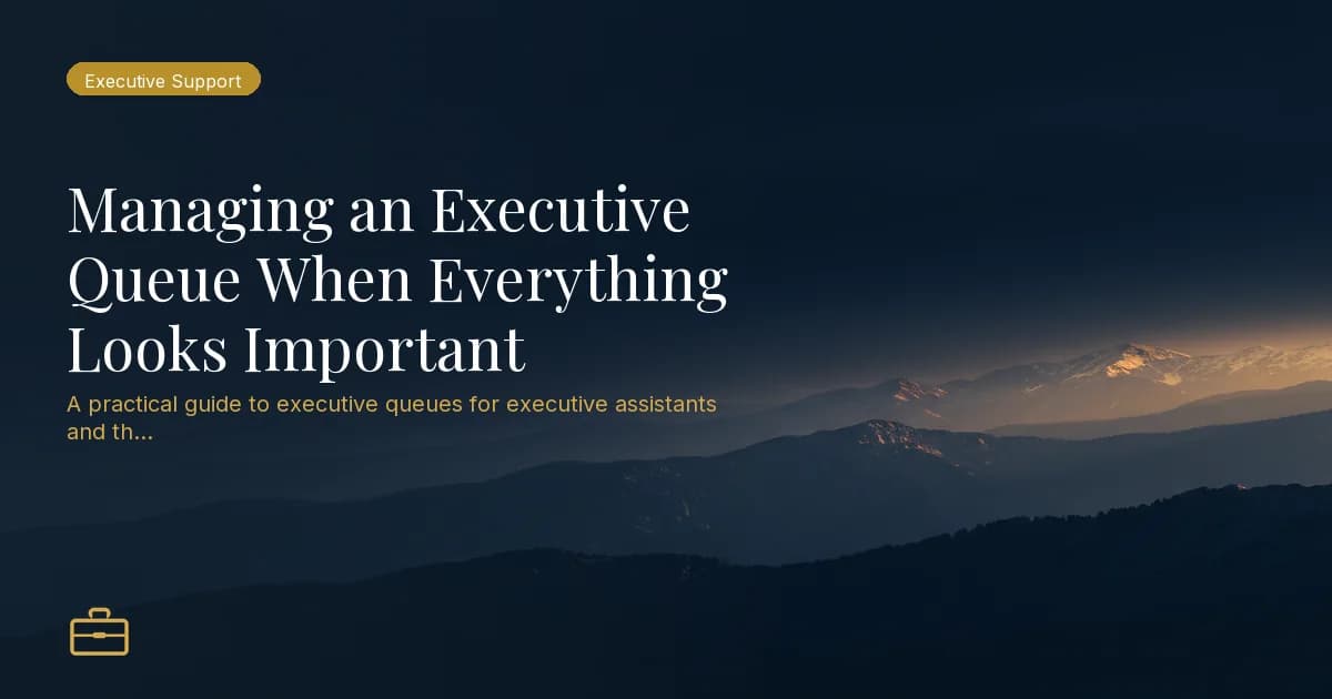 Managing an Executive Queue When Everything Looks Important