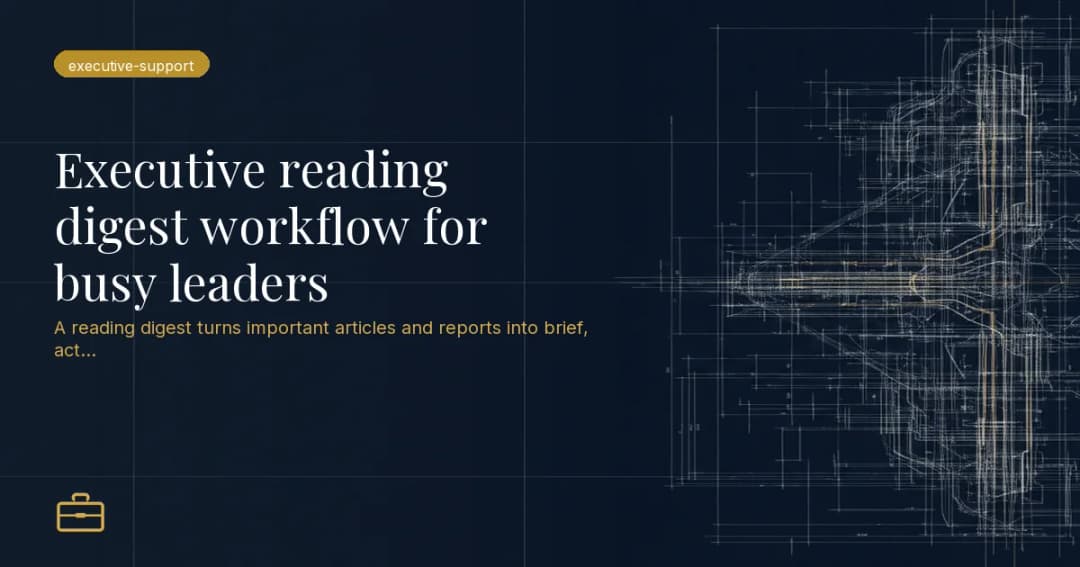 Executive reading digest workflow for busy leaders