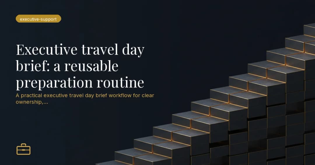 Executive travel day brief: a reusable preparation routine