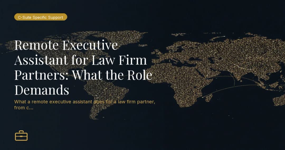 Remote Executive Assistant for Law Firm Partners: What the Role Demands