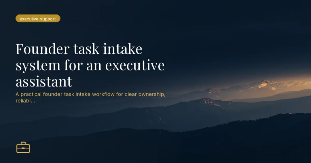Founder task intake system for an executive assistant