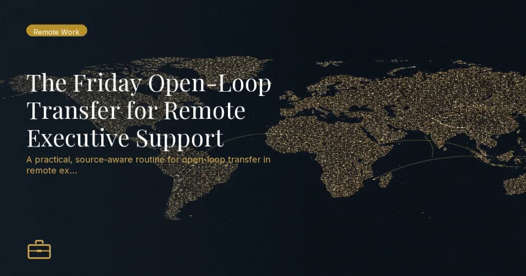The Friday Open-Loop Transfer for Remote Executive Support