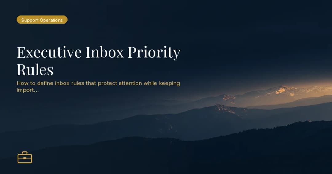 Executive Inbox Priority Rules