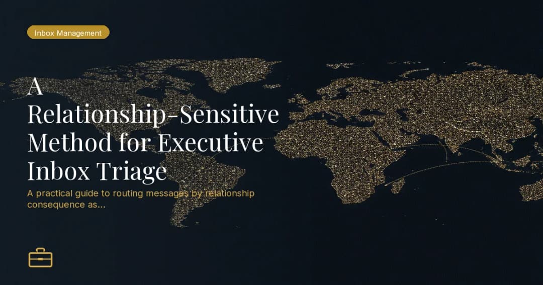 A Relationship-Sensitive Method for Executive Inbox Triage