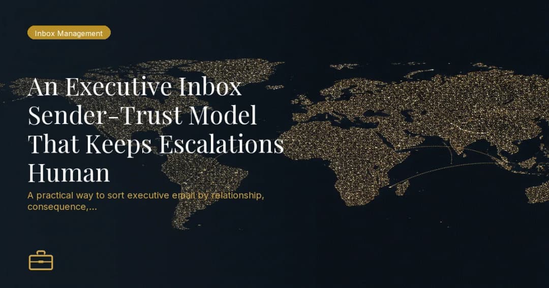 An Executive Inbox Sender-Trust Model That Keeps Escalations Human