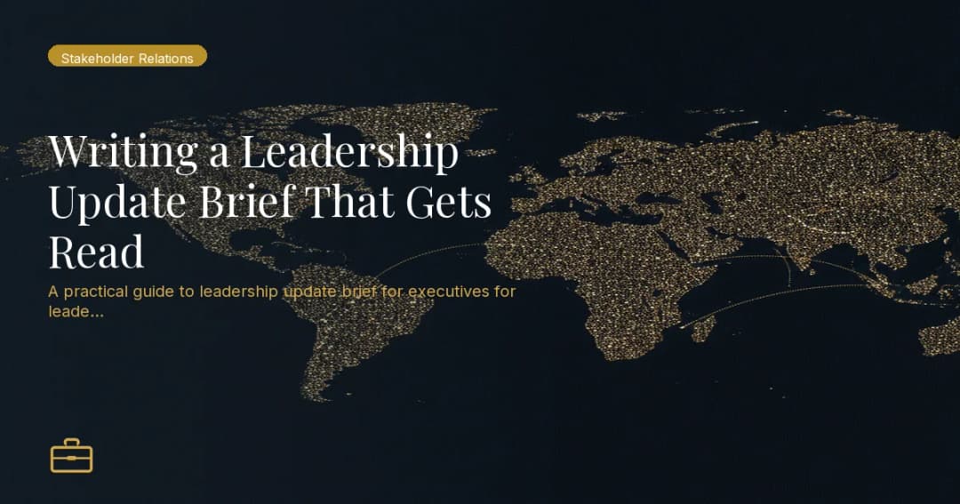 Writing a Leadership Update Brief That Gets Read