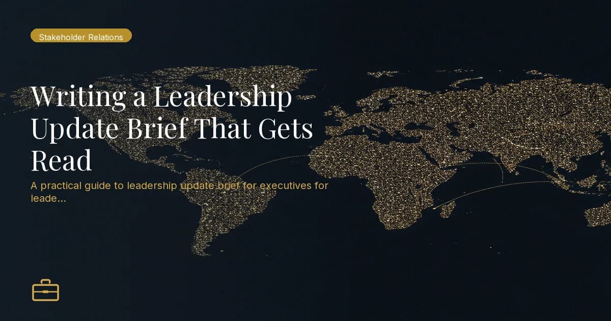 Writing a Leadership Update Brief That Gets Read