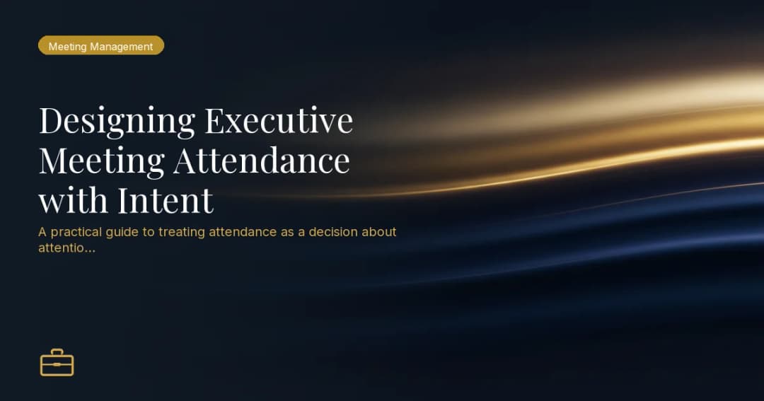 Designing Executive Meeting Attendance with Intent