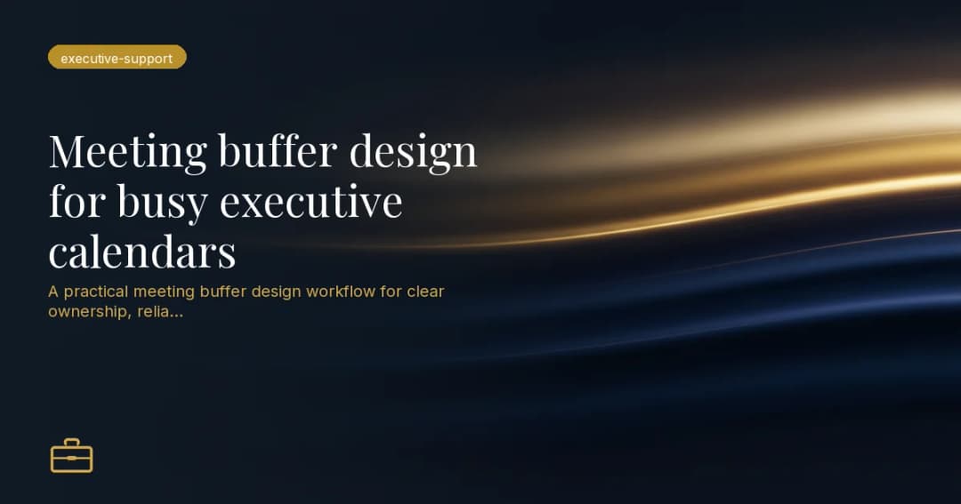 Meeting buffer design for busy executive calendars
