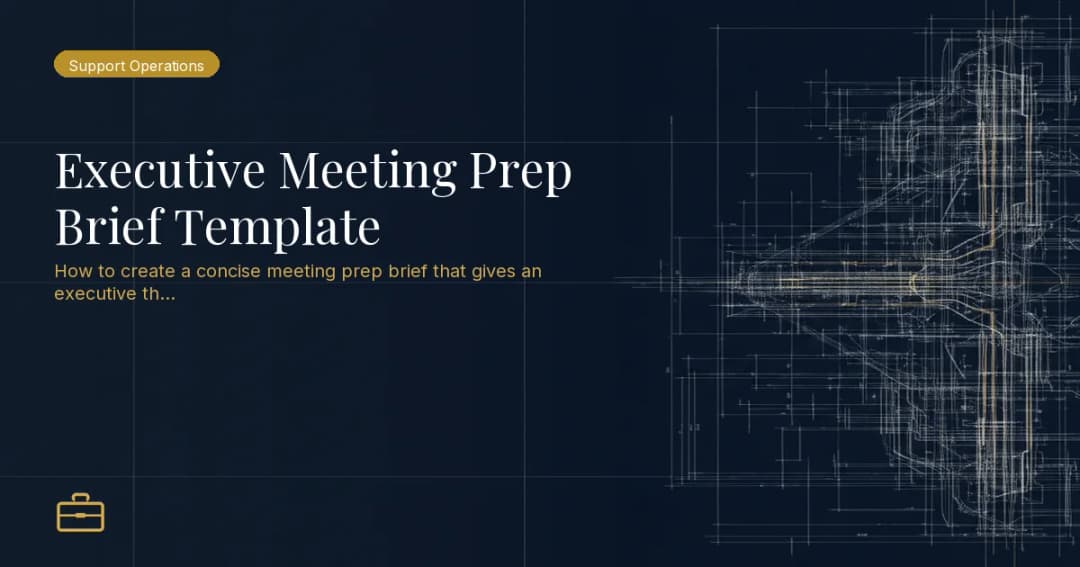 Executive Meeting Prep Brief Template