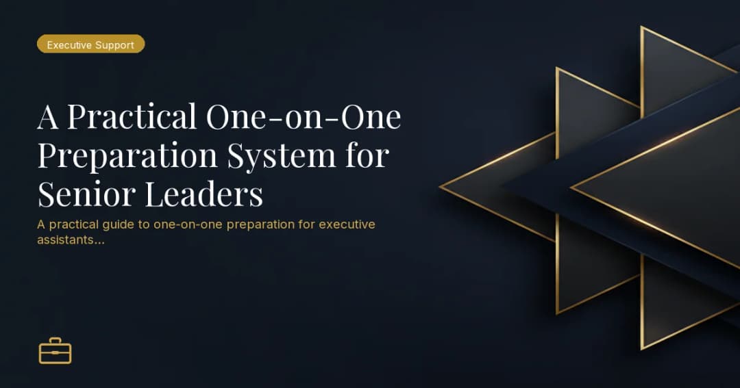 A Practical One-on-One Preparation System for Senior Leaders
