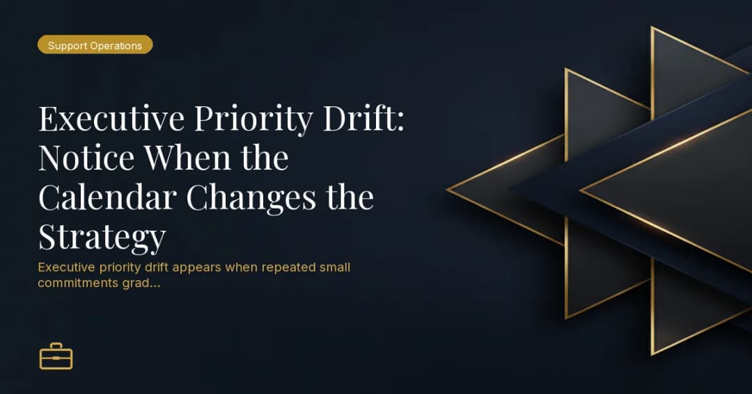 Executive Priority Drift: Notice When the Calendar Changes the Strategy