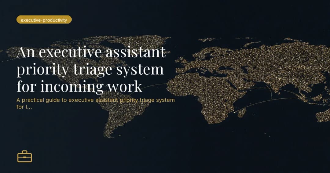 An executive assistant priority triage system for incoming work
