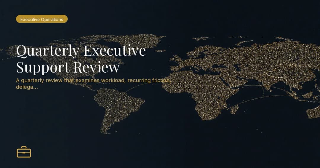 Quarterly Executive Support Review