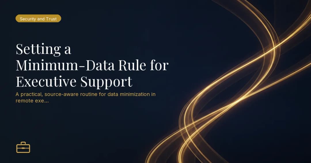 Setting a Minimum-Data Rule for Executive Support