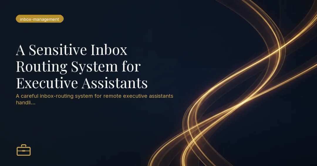 A Sensitive Inbox Routing System for Executive Assistants