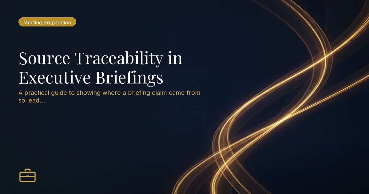 Source Traceability in Executive Briefings