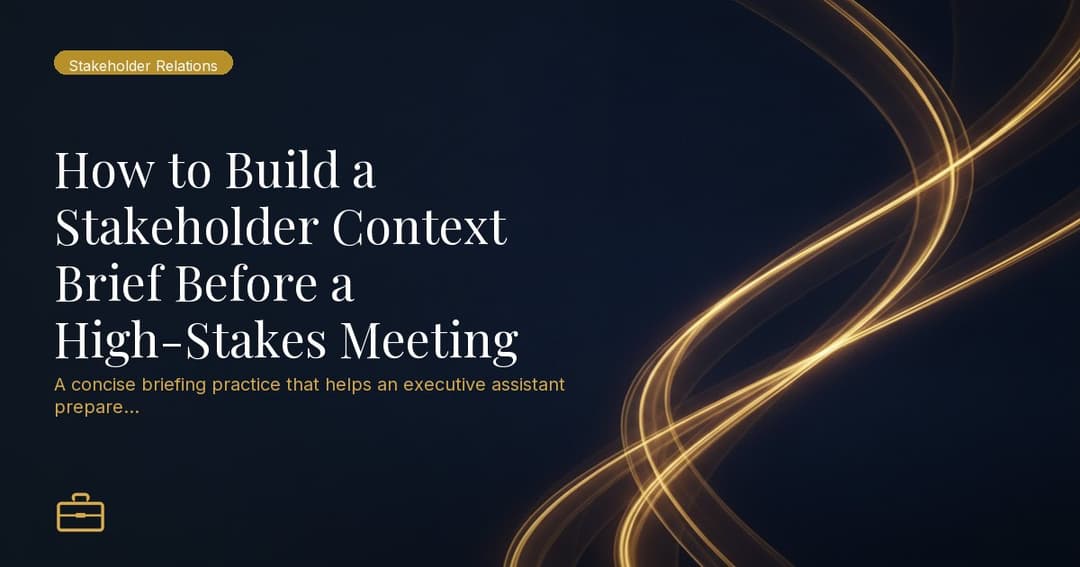 Keep a Responsible Executive Stakeholder Introduction Log