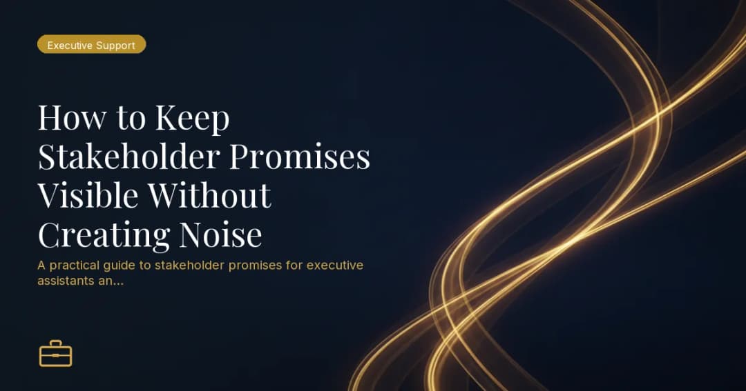 How to Keep Stakeholder Promises Visible Without Creating Noise