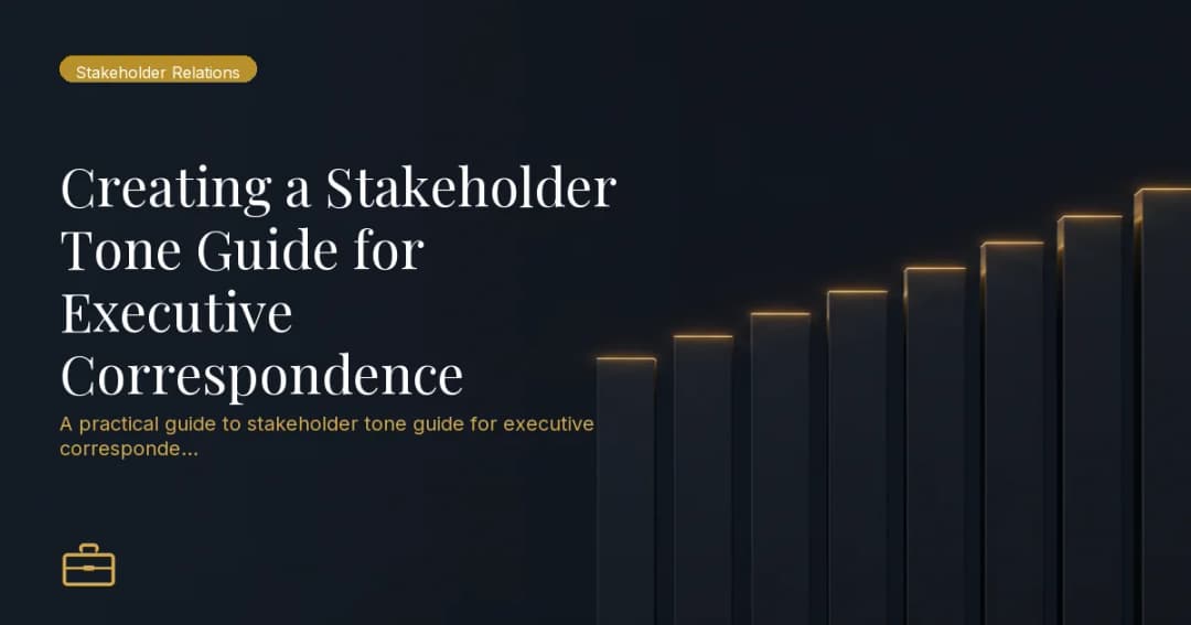 Creating a Stakeholder Tone Guide for Executive Correspondence