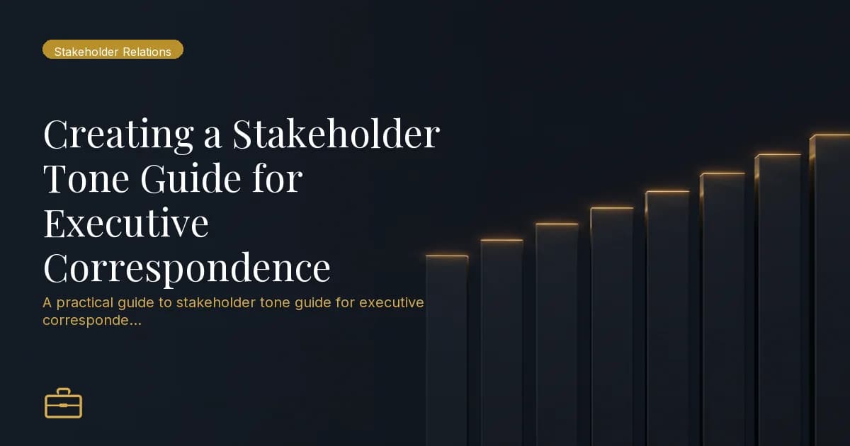 Creating a Stakeholder Tone Guide for Executive Correspondence