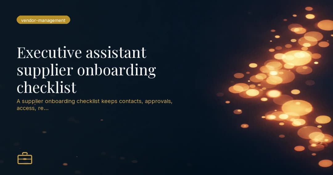A Supplier Exit-Readiness Check for Executive Operations