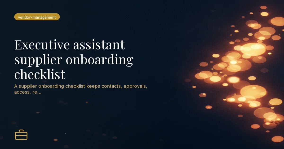 A Supplier Exit-Readiness Check for Executive Operations