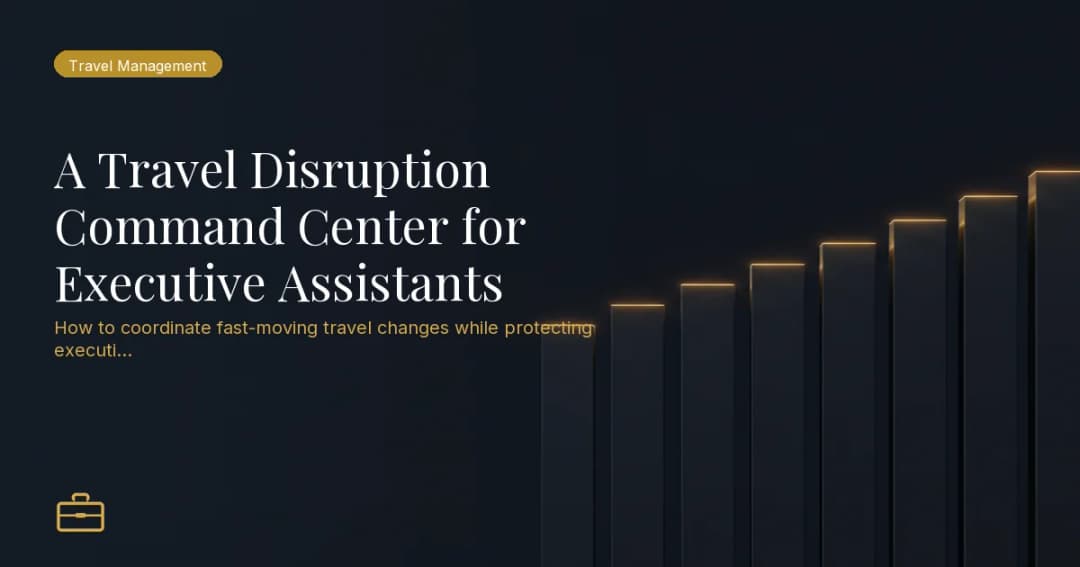 A Travel Disruption Command Center for Executive Assistants