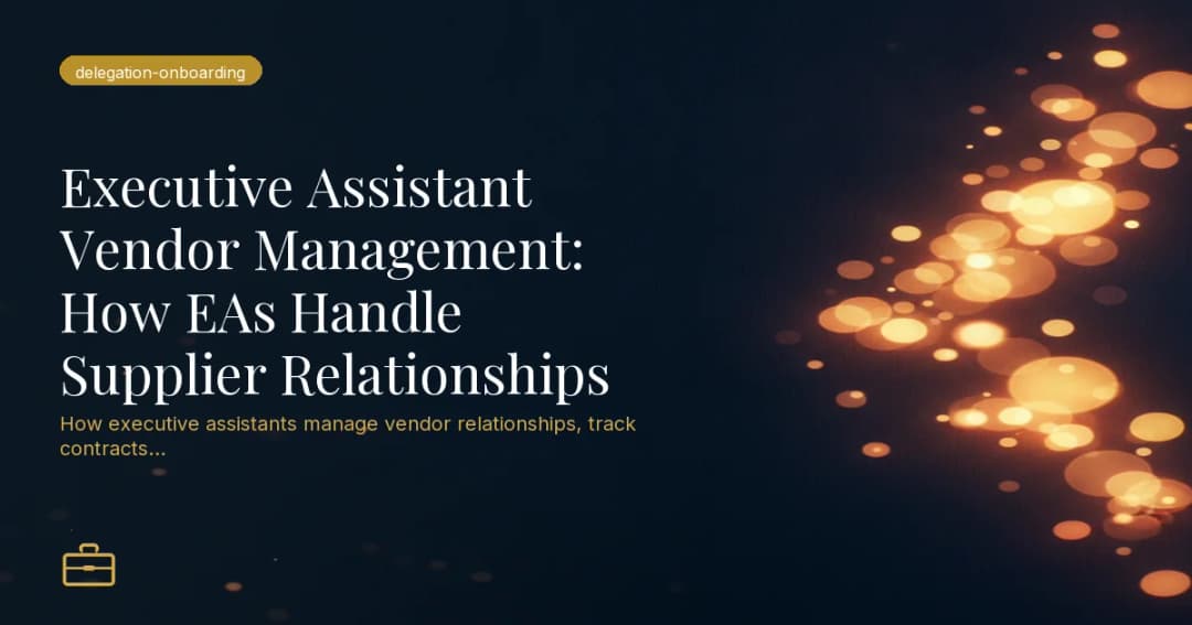 An Intake Routine for Vendor Security Questionnaires in Executive Support