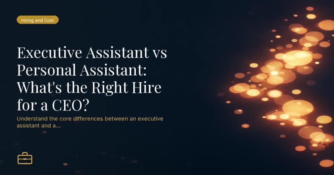 Executive Assistant vs Personal Assistant: What's the Right Hire for a CEO?