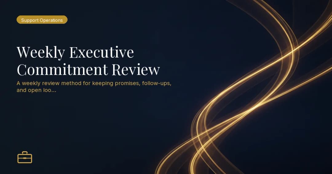 Weekly Executive Commitment Review