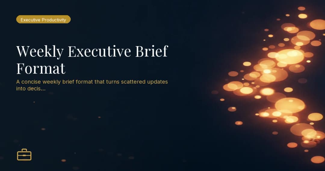 Weekly Executive Brief Format