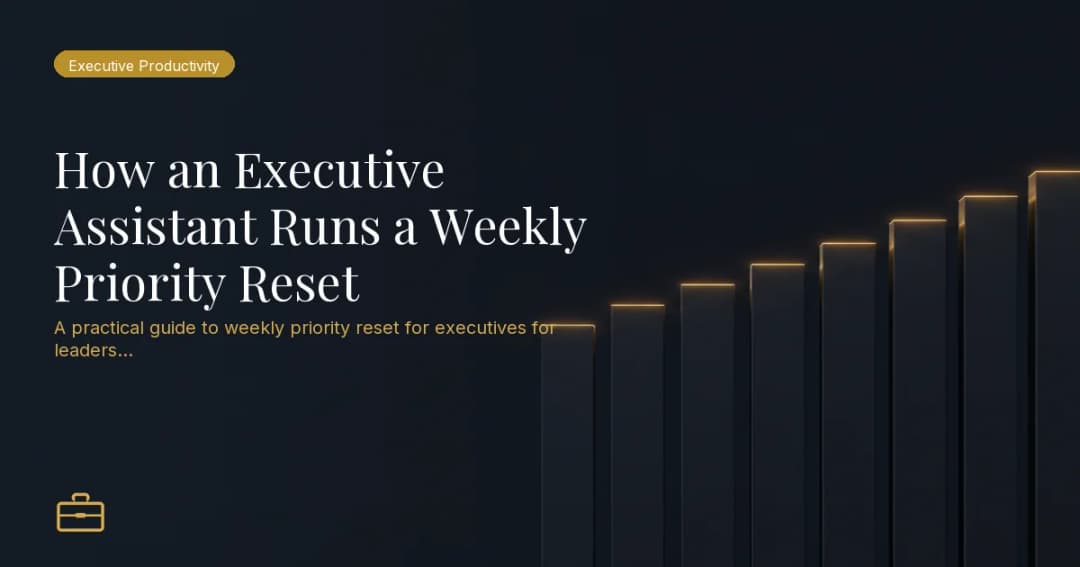 How an Executive Assistant Runs a Weekly Priority Reset