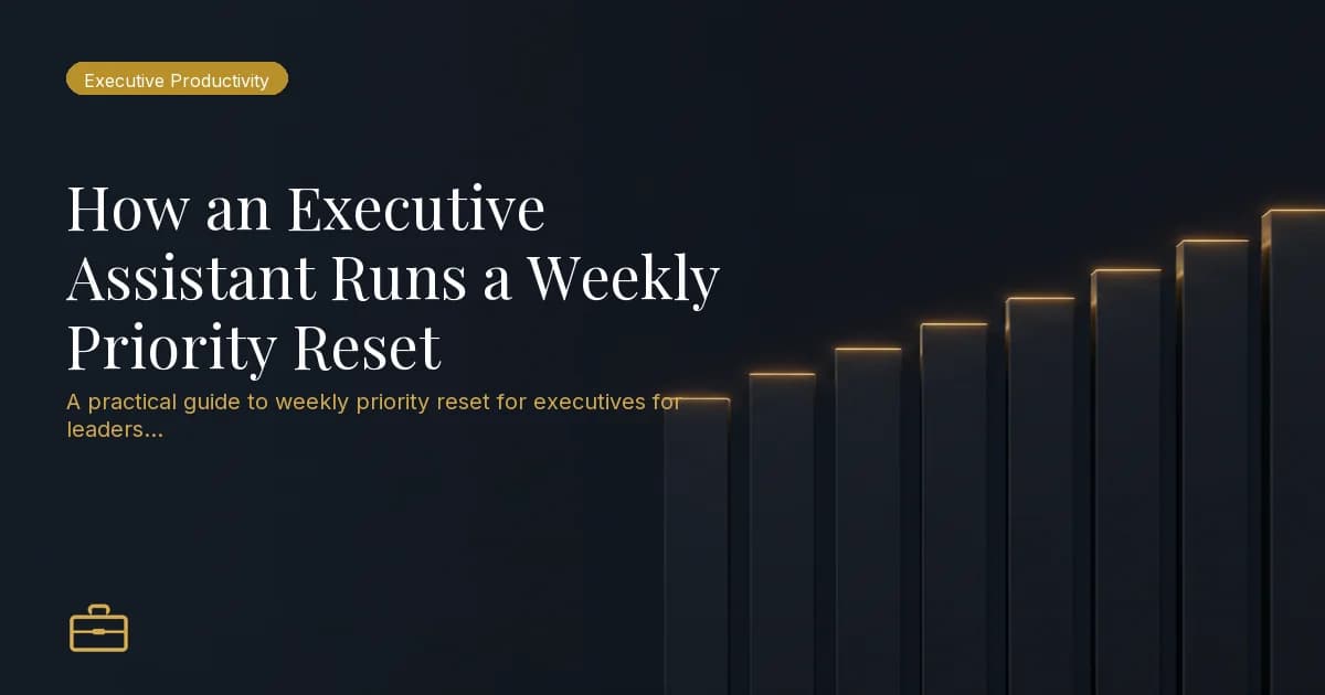 How an Executive Assistant Runs a Weekly Priority Reset
