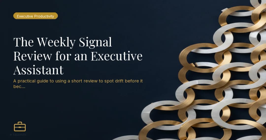 The Weekly Signal Review for an Executive Assistant